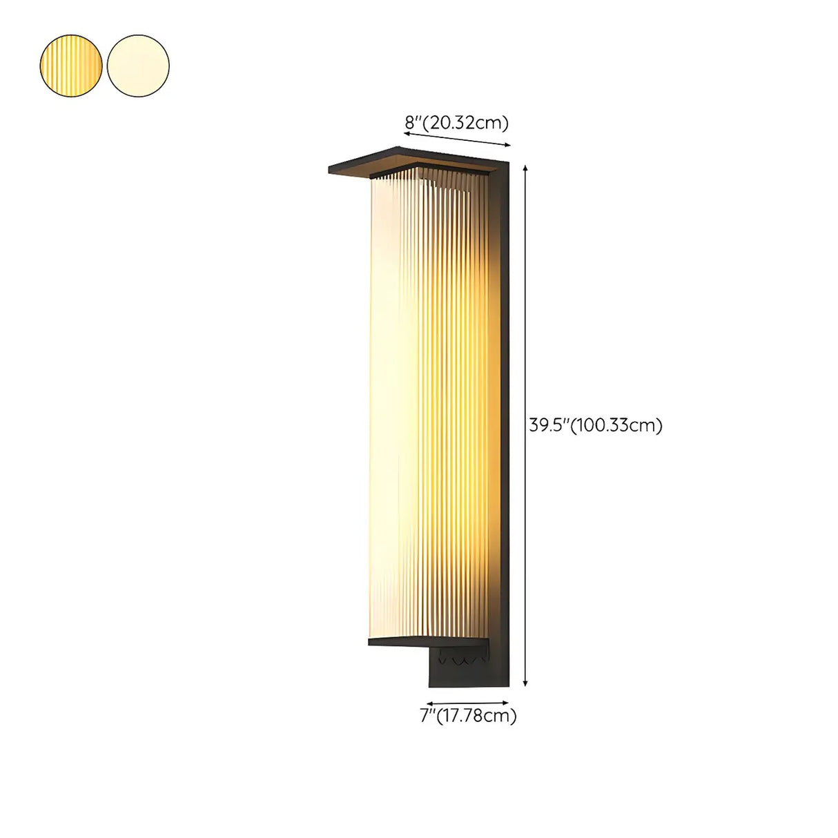 Waterproof Modern Clear Rectangle External Wall Light Image - 29