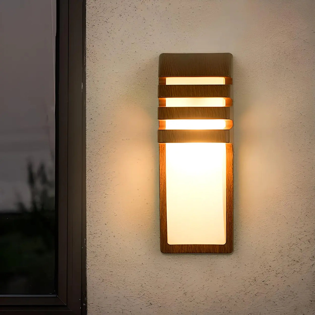 Waterproof Modern Geometric Exterior LED Wall Light Image - 1