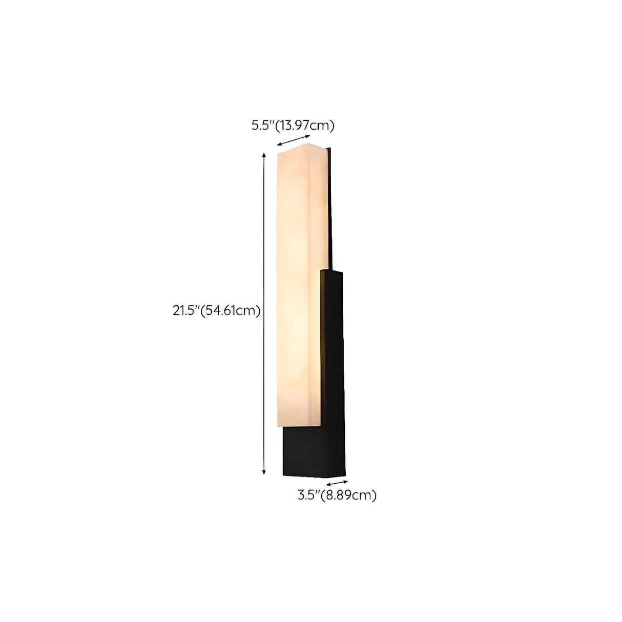 Waterproof Modern Rectangle Resin External Wall Light 