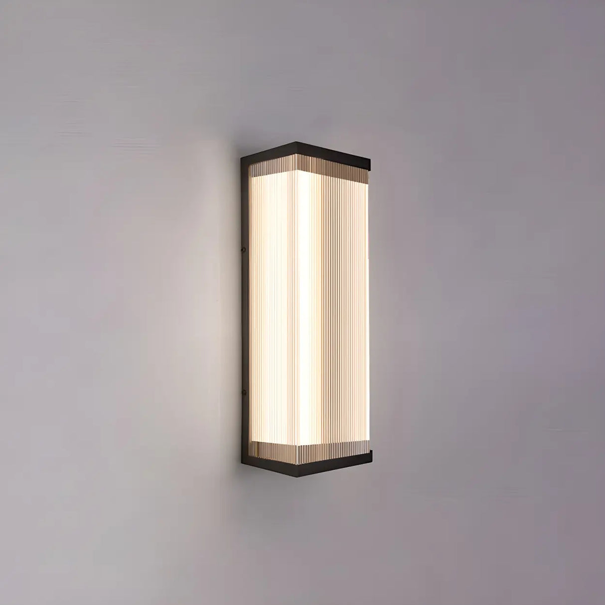 Waterproof Modern Rectangular Metal Outdoor Wall Light Image - 11