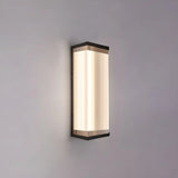 Waterproof Modern Rectangular Metal Outdoor Wall Light Image - 11