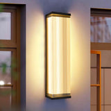 Waterproof Modern Rectangular Metal Outdoor Wall Light Image - 19