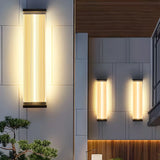 Waterproof Modern Rectangular Metal Outdoor Wall Light Image - 22