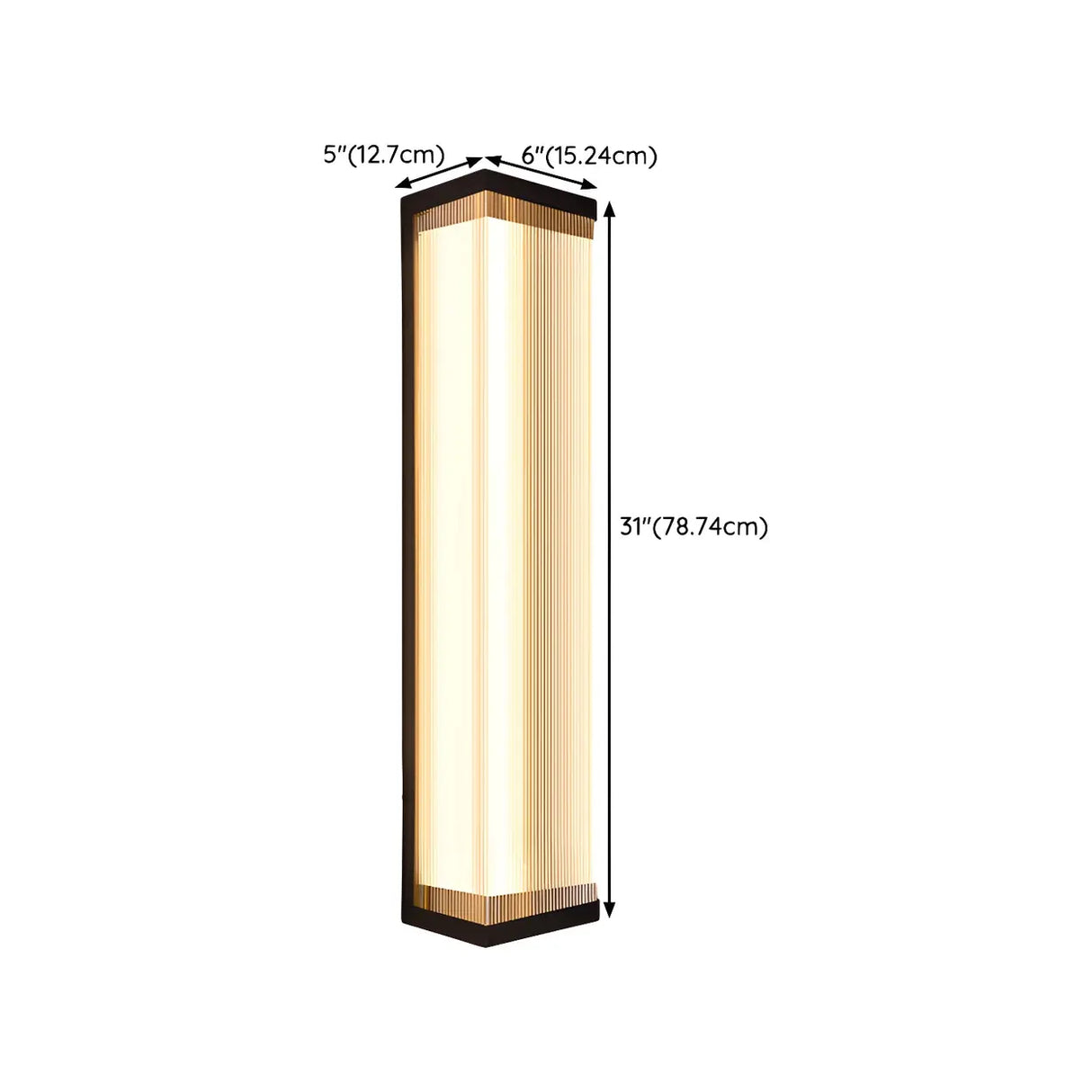 Waterproof Modern Rectangular Metal Outdoor Wall Light Image - 31