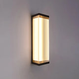 Waterproof Modern Rectangular Metal Outdoor Wall Light Image - 4