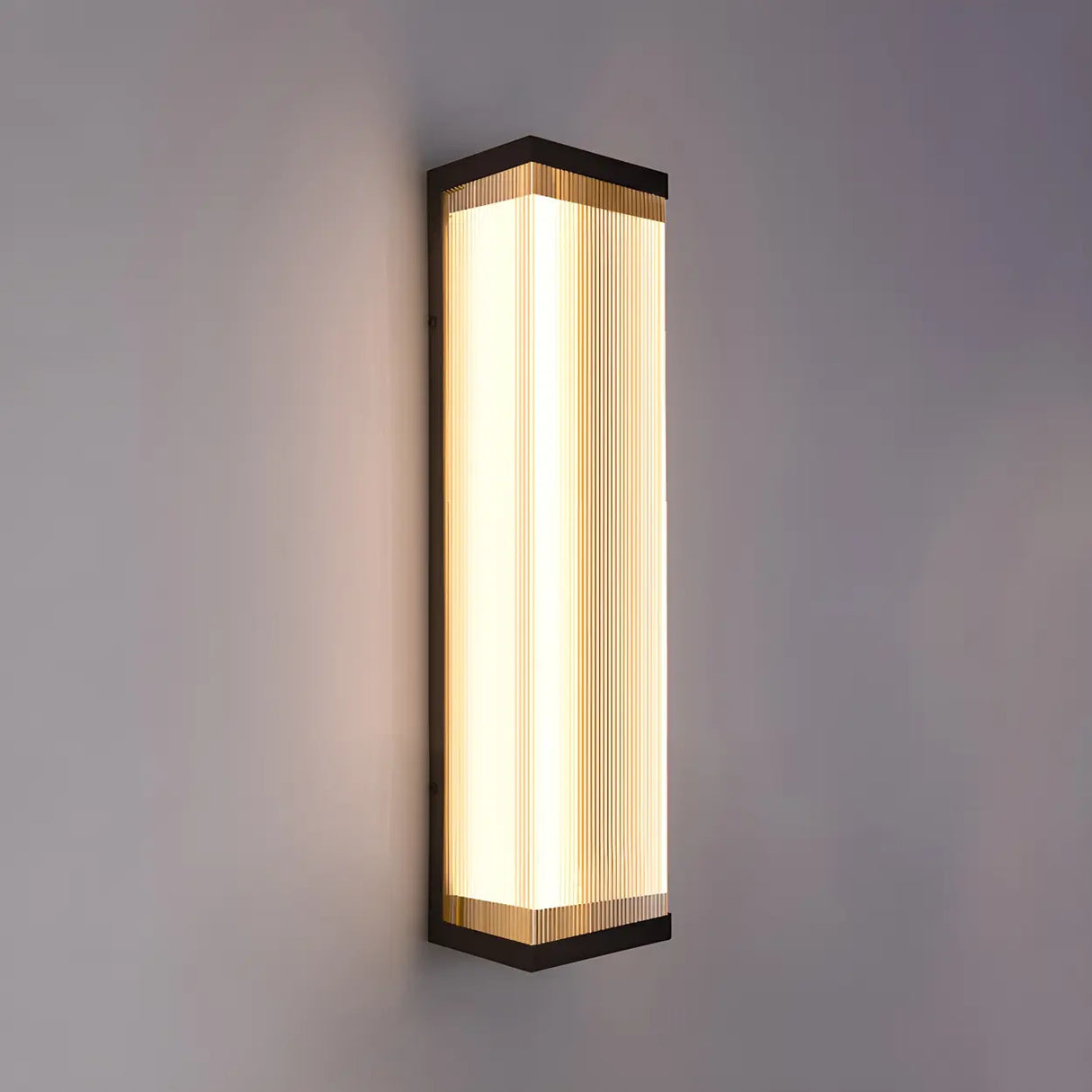 Waterproof Modern Rectangular Metal Outdoor Wall Light Image - 5