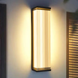 Waterproof Modern Rectangular Metal Outdoor Wall Light Image - 6