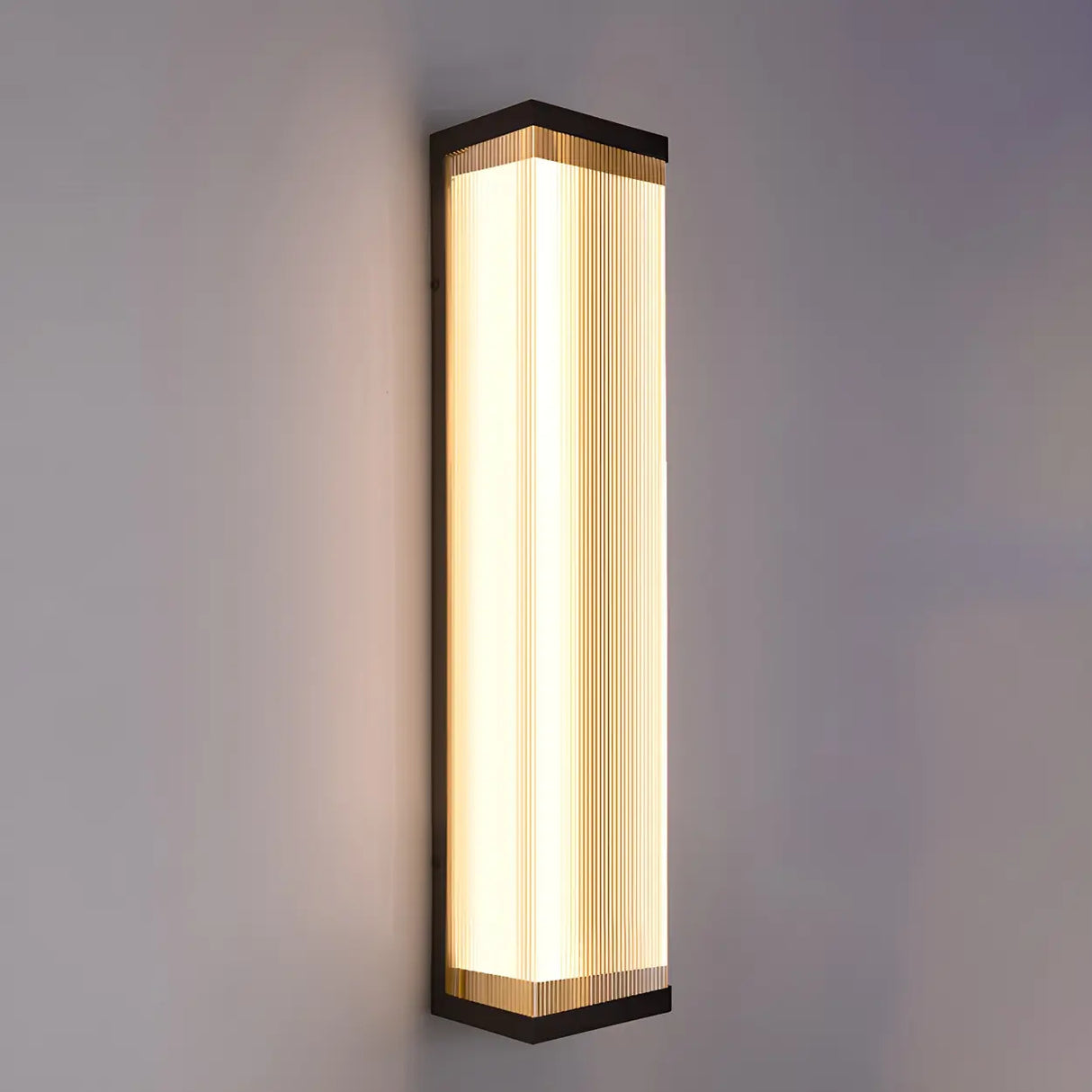 Waterproof Modern Rectangular Metal Outdoor Wall Light Image - 7