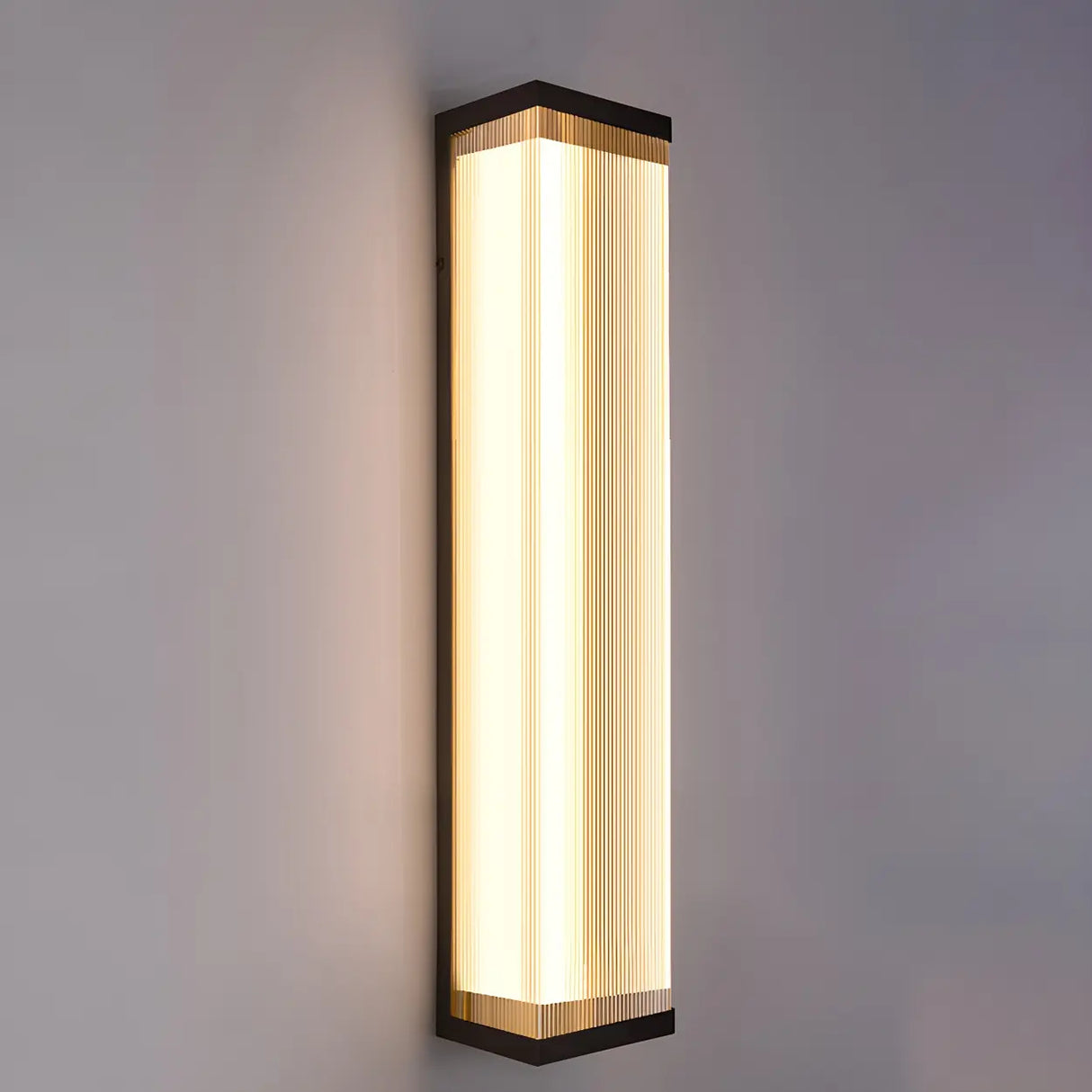 Waterproof Modern Rectangular Metal Outdoor Wall Light Image - 9