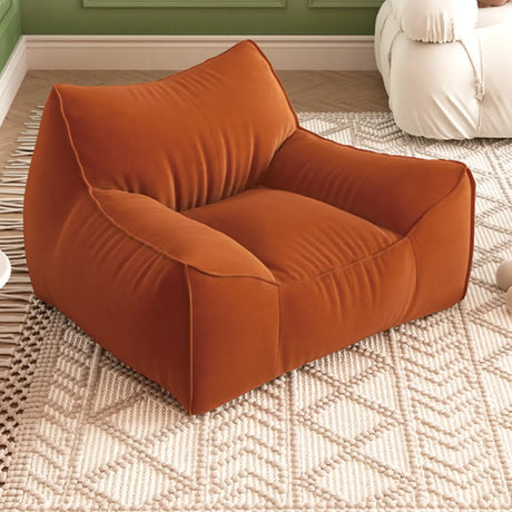 Waterproof Orange Square Fabric Lounge Bean Bag Chair Image - 1