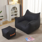 Waterproof Orange Square Fabric Lounge Bean Bag Chair Image - 12