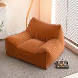 Waterproof Orange Square Fabric Lounge Bean Bag Chair Image - 15