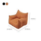 Waterproof Orange Square Fabric Lounge Bean Bag Chair #size