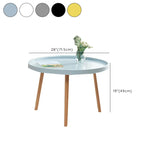 Waterproof Round Tray Beech Three Leg Coffee Table Image - 17