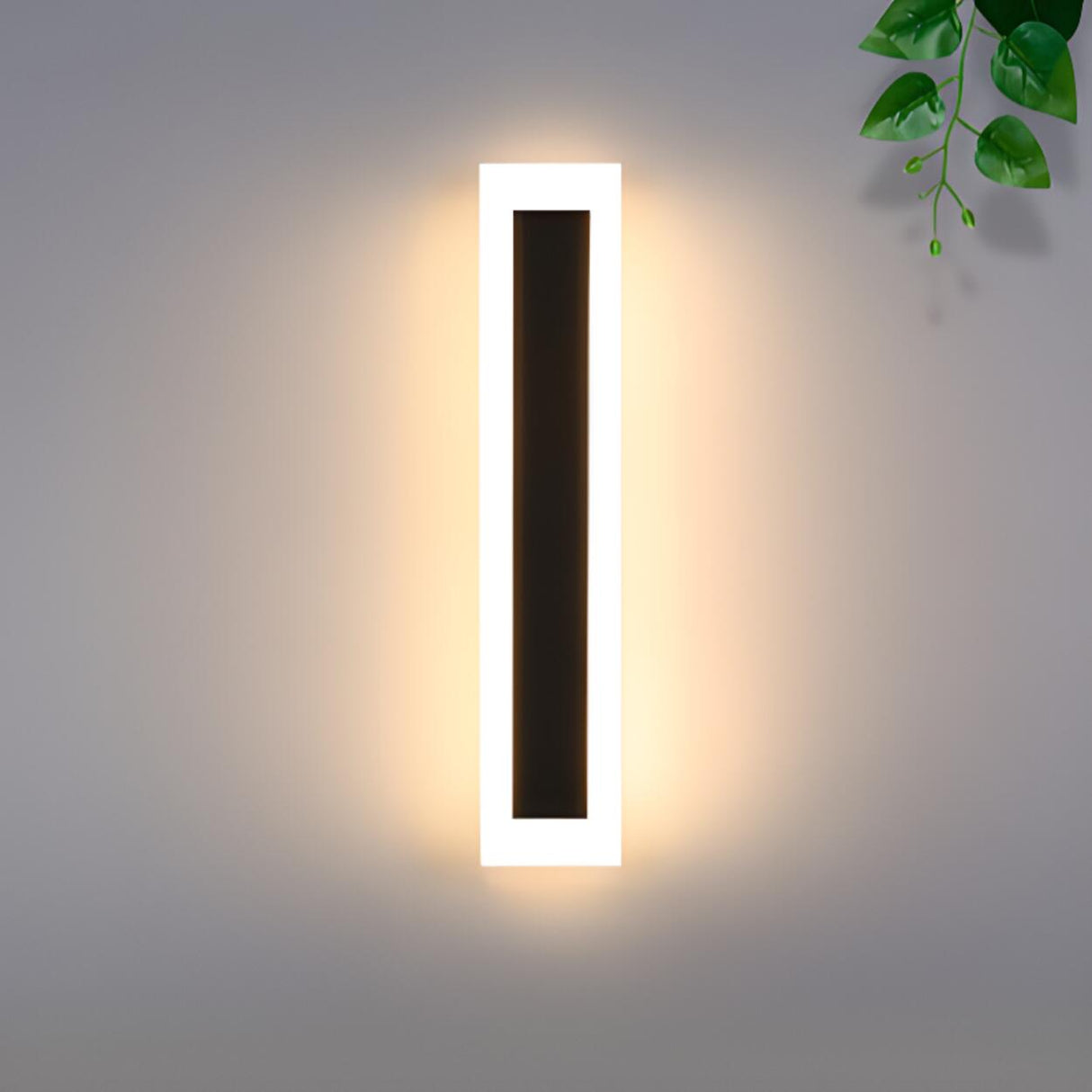 Waterproof Sleek Black Vertical Outdoor Wall Sconce Image - 6