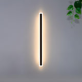 Waterproof Sleek Black Vertical Outdoor Wall Sconce Image - 9