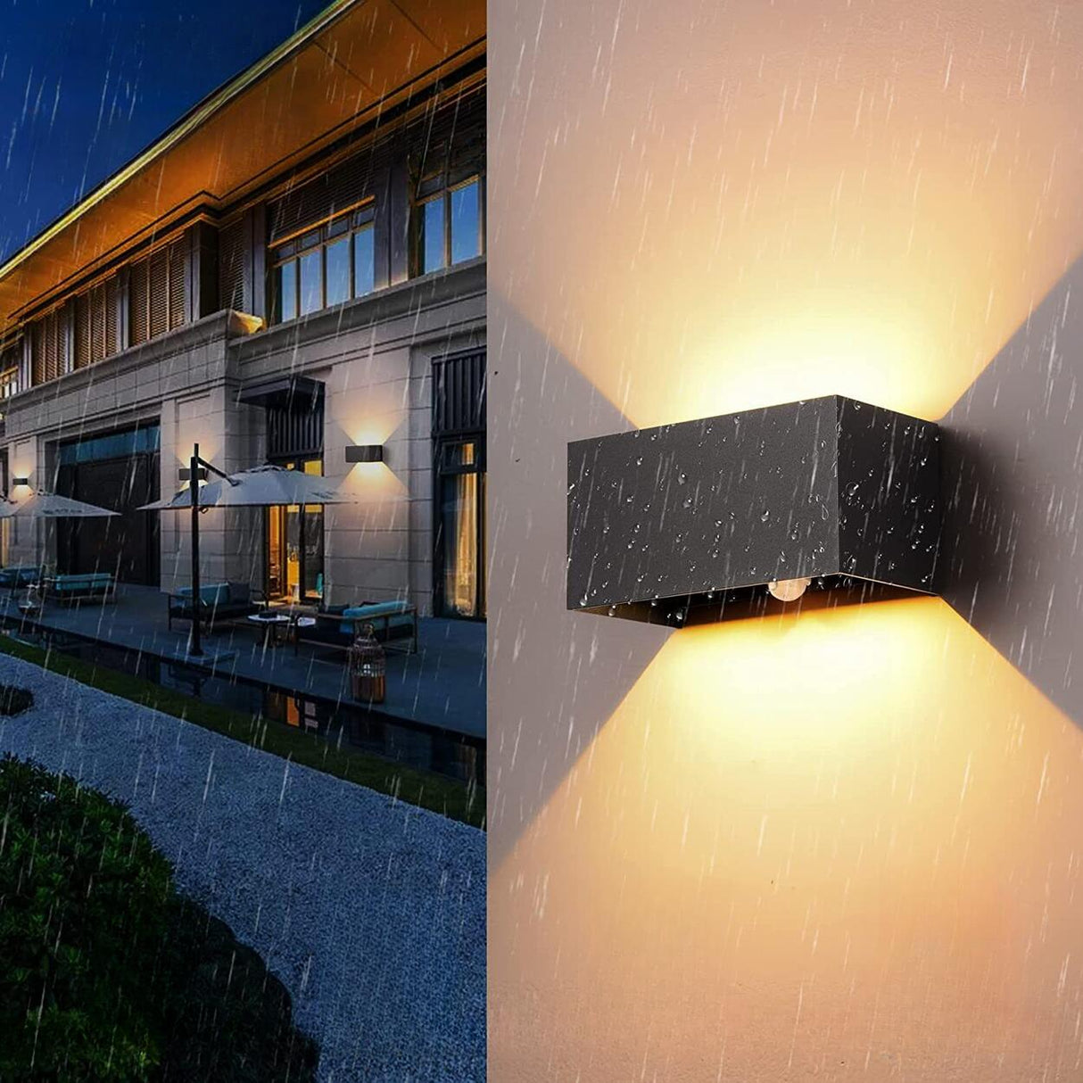 Waterproof Square Outdoor LED Up Down Wall Light  Image - 1