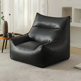 Waterproof Tan Oversized Faux Leather Zipper Bean Bag Chair Image - 13