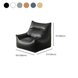 Waterproof Tan Oversized Faux Leather Zipper Bean Bag Chair #size