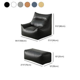 Waterproof Tan Oversized Faux Leather Zipper Bean Bag Chair Image - 17