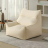 Waterproof Tan Oversized Faux Leather Zipper Bean Bag Chair Image - 3