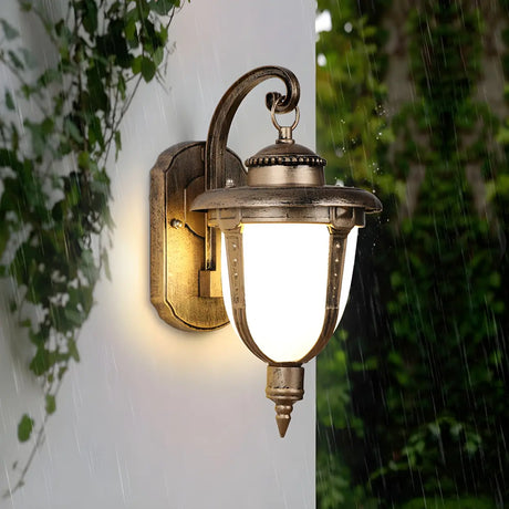 Waterproof Urn Frosted Glass External LED Wall Sconce Image - 1