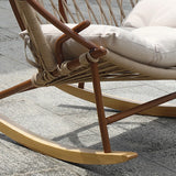 Waterproof Wood Track Arms Outdoor Rocking Chair Image - 10