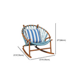 Waterproof Wood Track Arms Outdoor Rocking Chair Image - 12