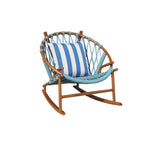 Waterproof Wood Track Arms Outdoor Rocking Chair Image - 3