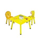 Waterproof Yellow Wood Square Toddler Table Chair Set Image - 19