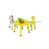 Waterproof Yellow Wood Square Toddler Table Chair Set Image - 27