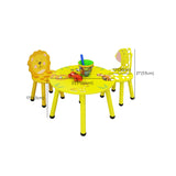 Waterproof Yellow Wood Square Toddler Table Chair Set Image - 30