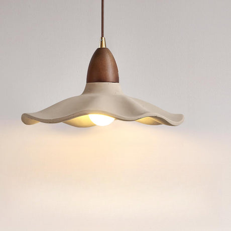 Wavy Ceramic Modern Pendant Light Adjustable Height Image - 2