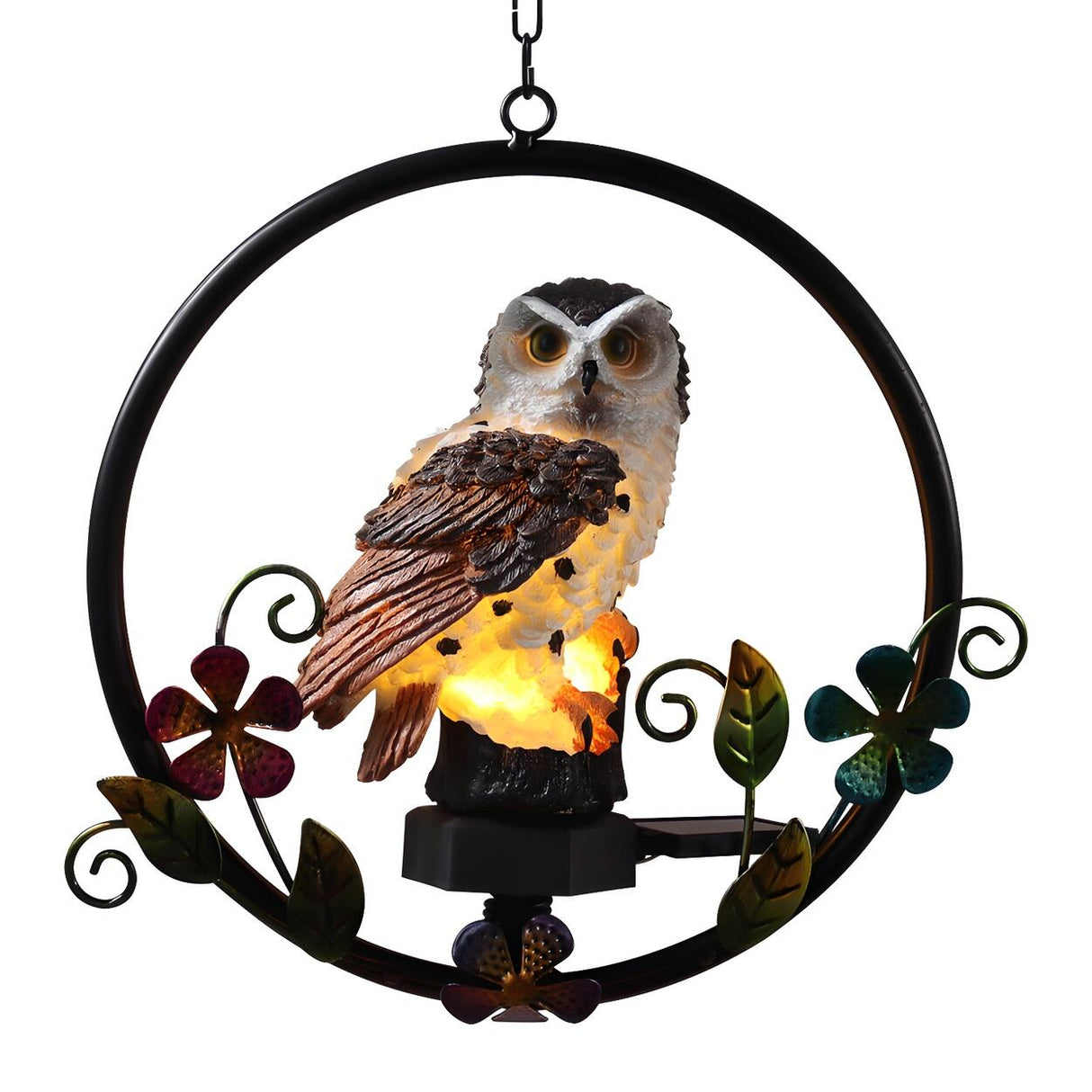 Whimsical Bird Solar Outdoor Hanging Pendant Light Image - 2