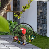 Whimsical Bird Solar Outdoor Hanging Pendant Light Image - 6