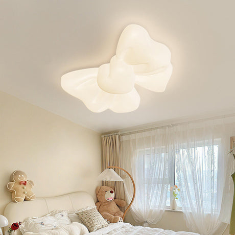 Whimsical Girly Bow-knot Flush Mount Ceiling Light Image - 1