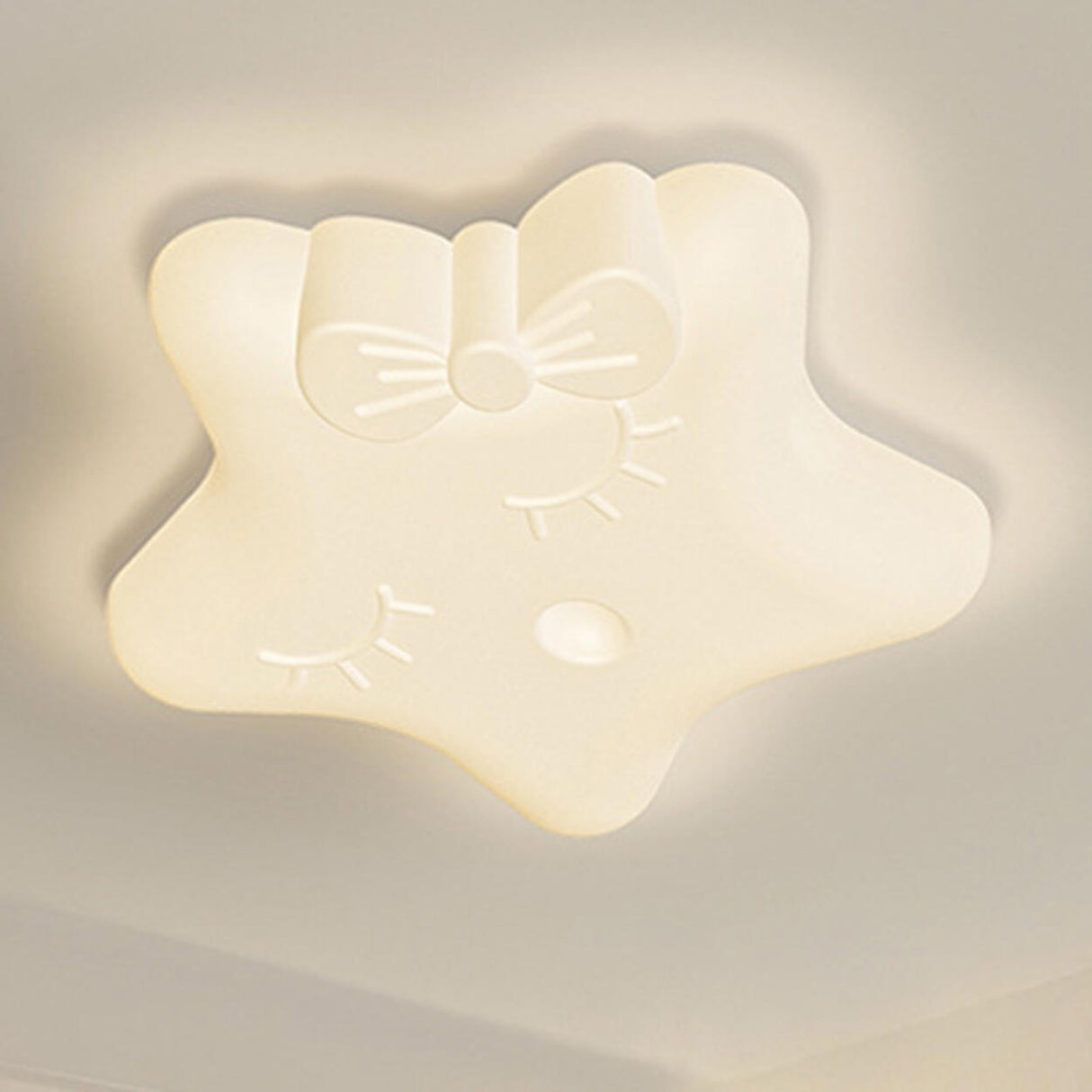 Whimsical Girly Bow-knot Flush Mount Ceiling Light Image - 3