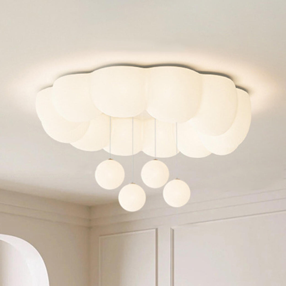 Whimsical Girly Bow-knot Flush Mount Ceiling Light Image - 9