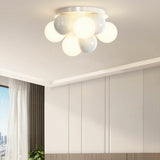 Whimsical White Bubble Small Flush Mount Ceiling Light Image - 13