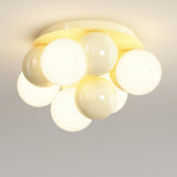 Whimsical White Bubble Small Flush Mount Ceiling Light Image - 8