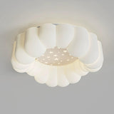 Whimsical White Cloud LED Flush Mount Ceiling Light Image - 10