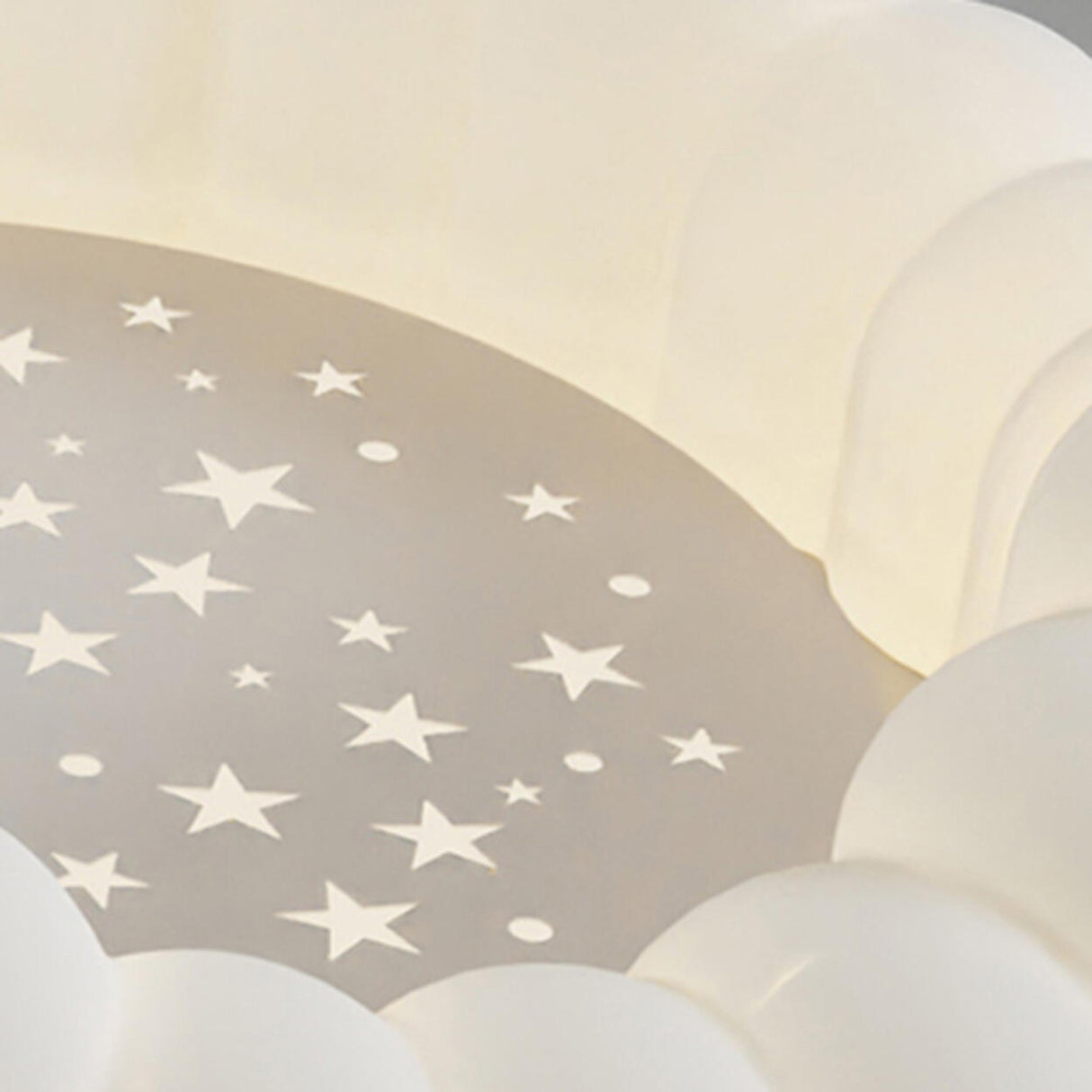 Whimsical White Cloud LED Flush Mount Ceiling Light Image - 16