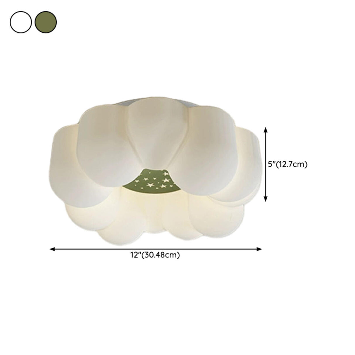 Whimsical White Cloud LED Flush Mount Ceiling Light 