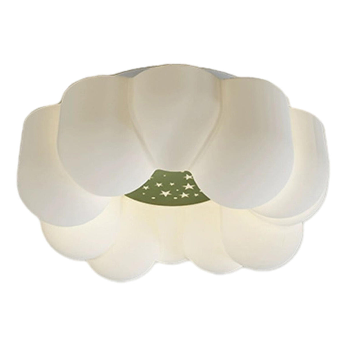 Whimsical White Cloud LED Flush Mount Ceiling Light Image - 8