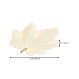 Whimsical White Resin Maple Leaf LED Flush Mount Light #size