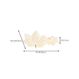 Whimsical White Resin Maple Leaf LED Flush Mount Light Image - 21