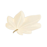 Whimsical White Resin Maple Leaf LED Flush Mount Light Image - 7