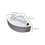 Whirlpool Corner Acrylic White Bathtub with Storage Image - 15