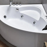 Whirlpool Corner Acrylic White Bathtub with Storage Image - 8