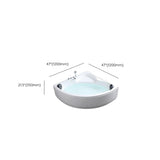 Whirlpool Corner White Acrylic Bathtub with Massage Image - 21